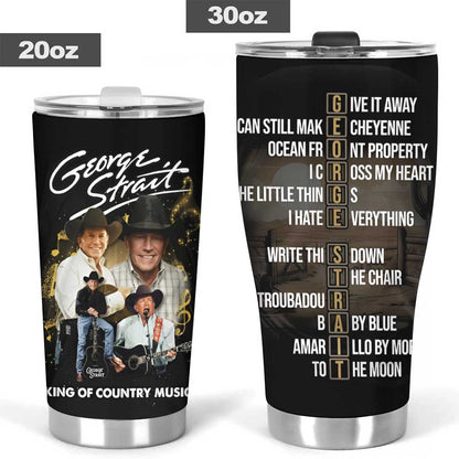 LIMITED EDITION - NEW CUSTOMIZED GEORGE STRAIT TUMBLER CUP