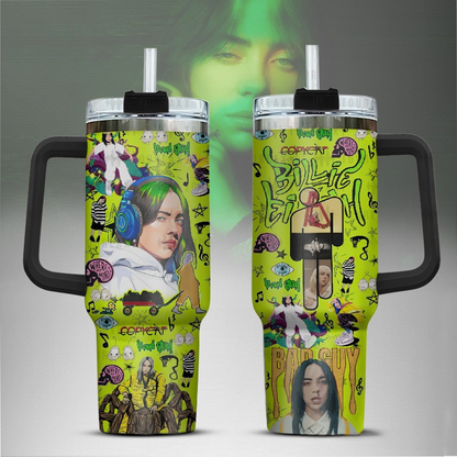 LIMITED EDITION - NEW CUSTOMIZED BILLIE EILISH TUMBLER CUP