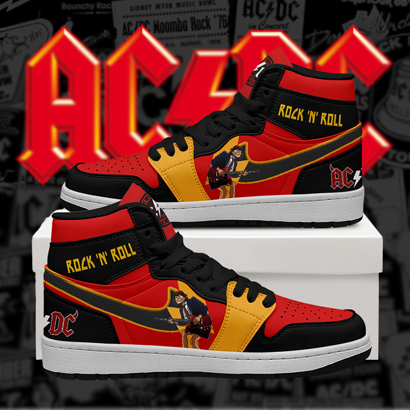LIMITED EDITION - NEW CUSTOMIZED AC/DC AIR JORDAN SHOES