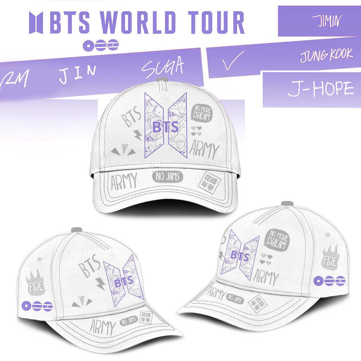 LIMITED EDITION - BTS COMEBACK WORLD TOUR BASEBALL JERSEY