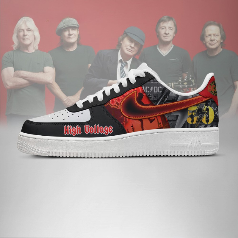 LIMITED EDITION - NEW CUSTOMIZED AC/DC AF1 SHOES