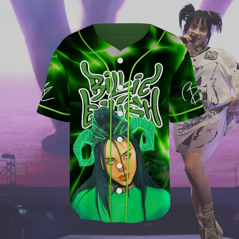 LIMITED EDITION - NEW CUSTOMIZED BILLIE EILISH BASEBALL JERSEY
