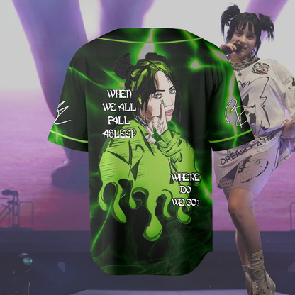 LIMITED EDITION - NEW CUSTOMIZED BILLIE EILISH BASEBALL JERSEY