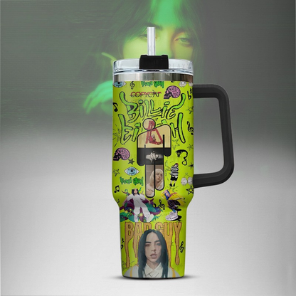 LIMITED EDITION - NEW CUSTOMIZED BILLIE EILISH TUMBLER CUP