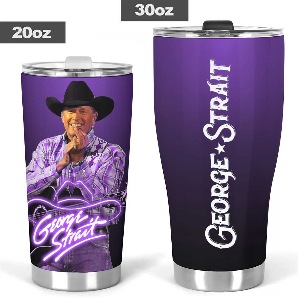 LIMITED EDITION - NEW CUSTOMIZED GEORGE STRAIT TUMBLER CUP