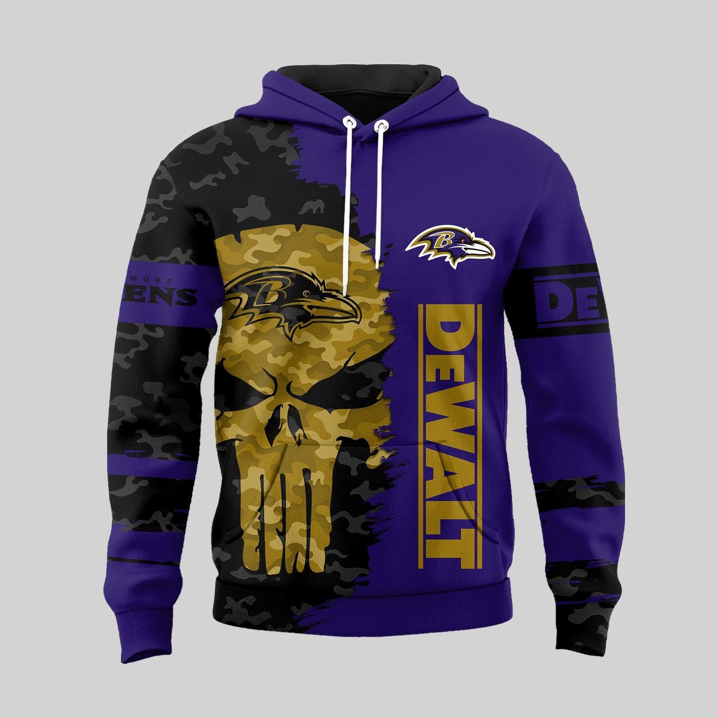 LIMITED EDITION - NEW CUSTOMIZED NFL28 BTR BALTIMORE RAVENS DEWALT UNISEX T-SHIRT, POLO, HOODIE & JACKETS