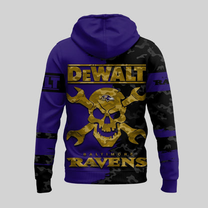 LIMITED EDITION - NEW CUSTOMIZED NFL28 BTR BALTIMORE RAVENS DEWALT UNISEX T-SHIRT, POLO, HOODIE & JACKETS