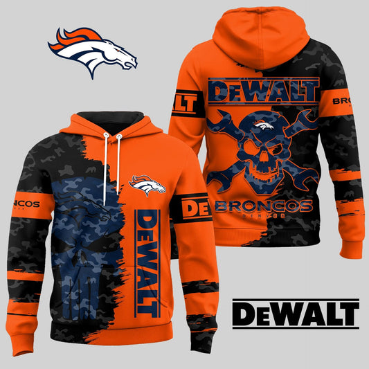 LIMITED EDITION - NEW CUSTOMIZED NFL13 DVB DENVER BRONCOS DEWALT UNISEX T-SHIRT, POLO, HOODIE & JACKETS