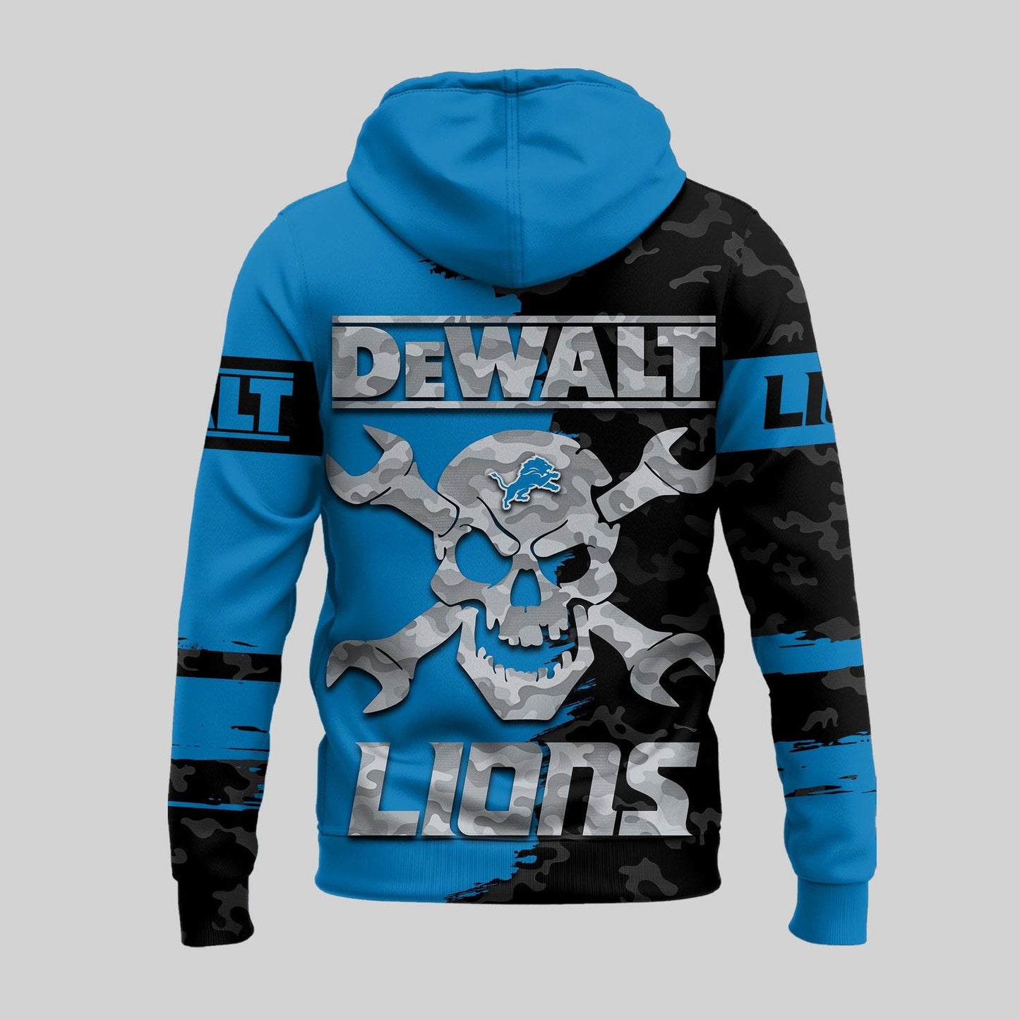 LIMITED EDITION - NEW CUSTOMIZED NFL04 DTL DETROIT LIONS DEWALT UNISEX T-SHIRT, POLO, HOODIE & JACKETS