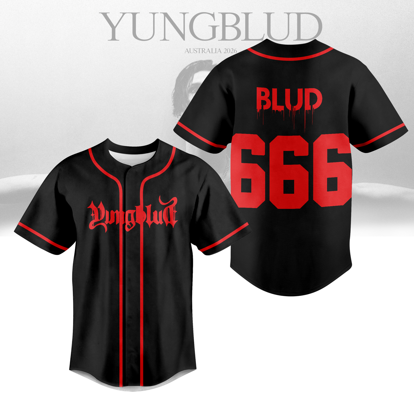 LIMITED EDITION - NEW CUSTOMIZED YUNGBLUD BASEBALL JERSEY