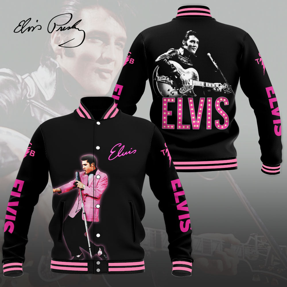 LIMITED EDITION - NEW CUSTOMIZED ELVIS PRESLEY SATIN VARSITY & BASEBALL JACKET