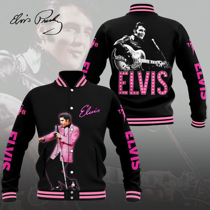 LIMITED EDITION - NEW CUSTOMIZED ELVIS PRESLEY SATIN VARSITY & BASEBALL JACKET