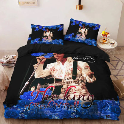 LIMITED EDITION - NEW CUSTOMIZED ELVIS PRESLEY 3-PIECE DUVET BEDDING SET