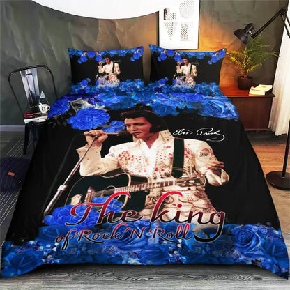 LIMITED EDITION - NEW CUSTOMIZED ELVIS PRESLEY 3-PIECE DUVET BEDDING SET