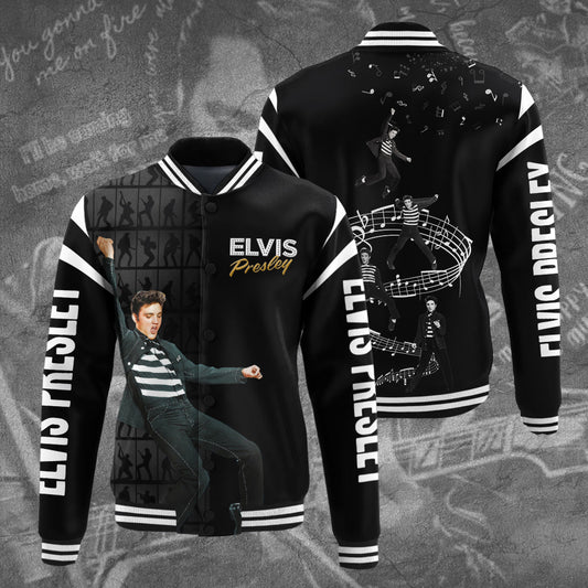 LIMITED EDITION - NEW CUSTOMIZED ELVIS PRESLEY SATIN VARSITY & BASEBALL JACKET