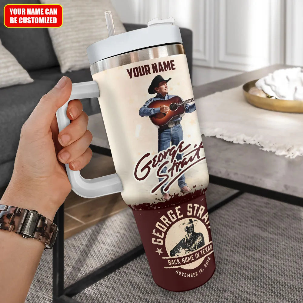 LIMITED EDITION - NEW CUSTOMIZED GEORGE STRAIT TUMBLER CUP