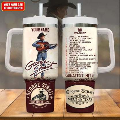 LIMITED EDITION - NEW CUSTOMIZED GEORGE STRAIT TUMBLER CUP