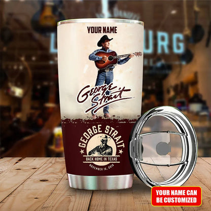 LIMITED EDITION - NEW CUSTOMIZED GEORGE STRAIT TUMBLER CUP