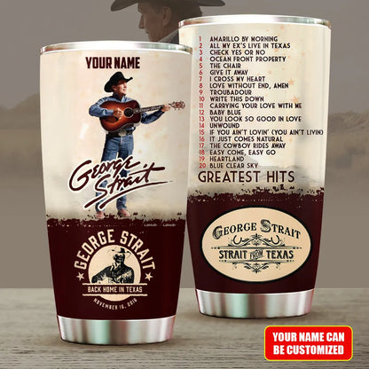 LIMITED EDITION - NEW CUSTOMIZED GEORGE STRAIT TUMBLER CUP