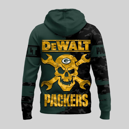 LIMITED EDITION - NEW CUSTOMIZED NFL08 GBP GREEN BAY PACKERS DEWALT UNISEX T-SHIRT, POLO, HOODIE & JACKETS