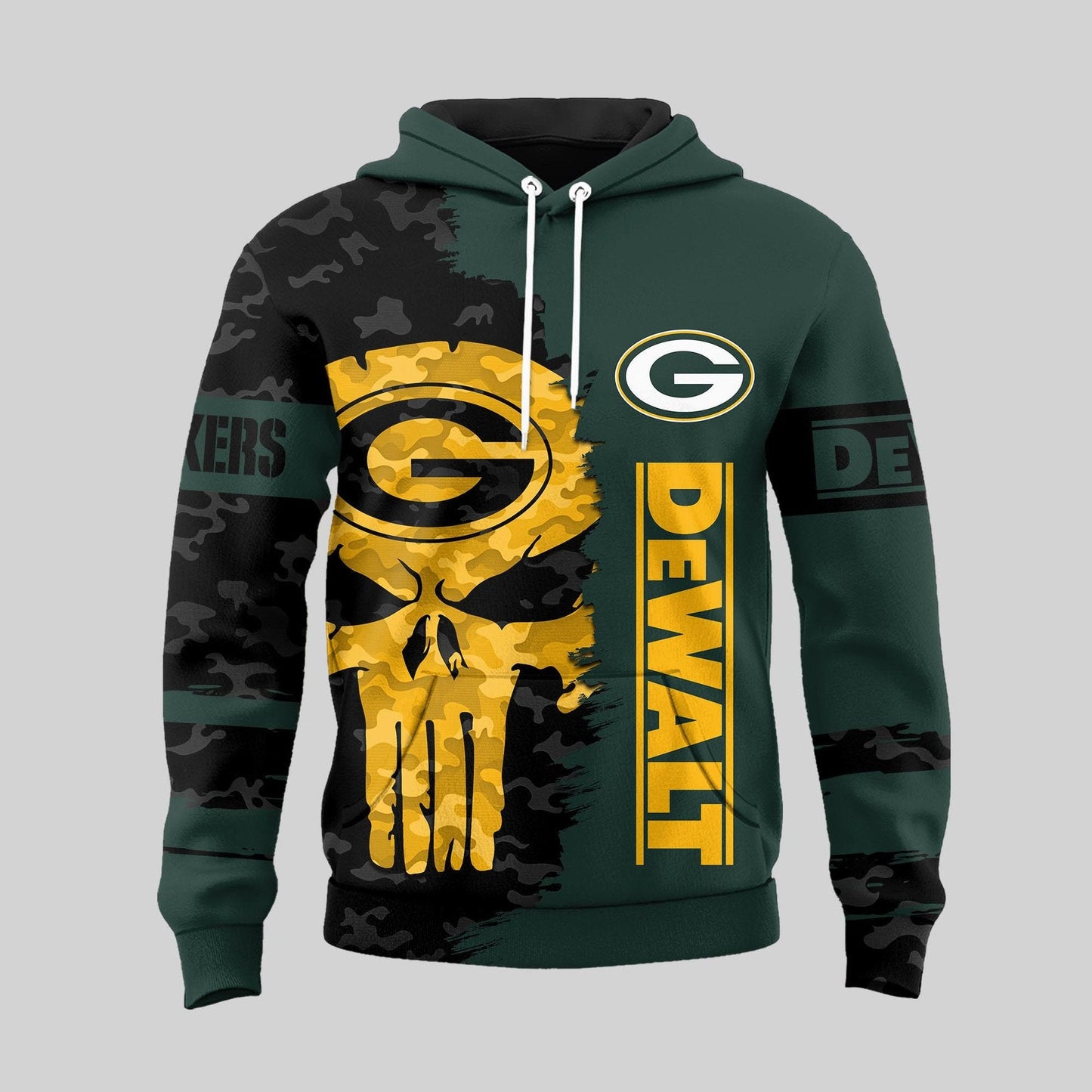 LIMITED EDITION - NEW CUSTOMIZED NFL08 GBP GREEN BAY PACKERS DEWALT UNISEX T-SHIRT, POLO, HOODIE & JACKETS