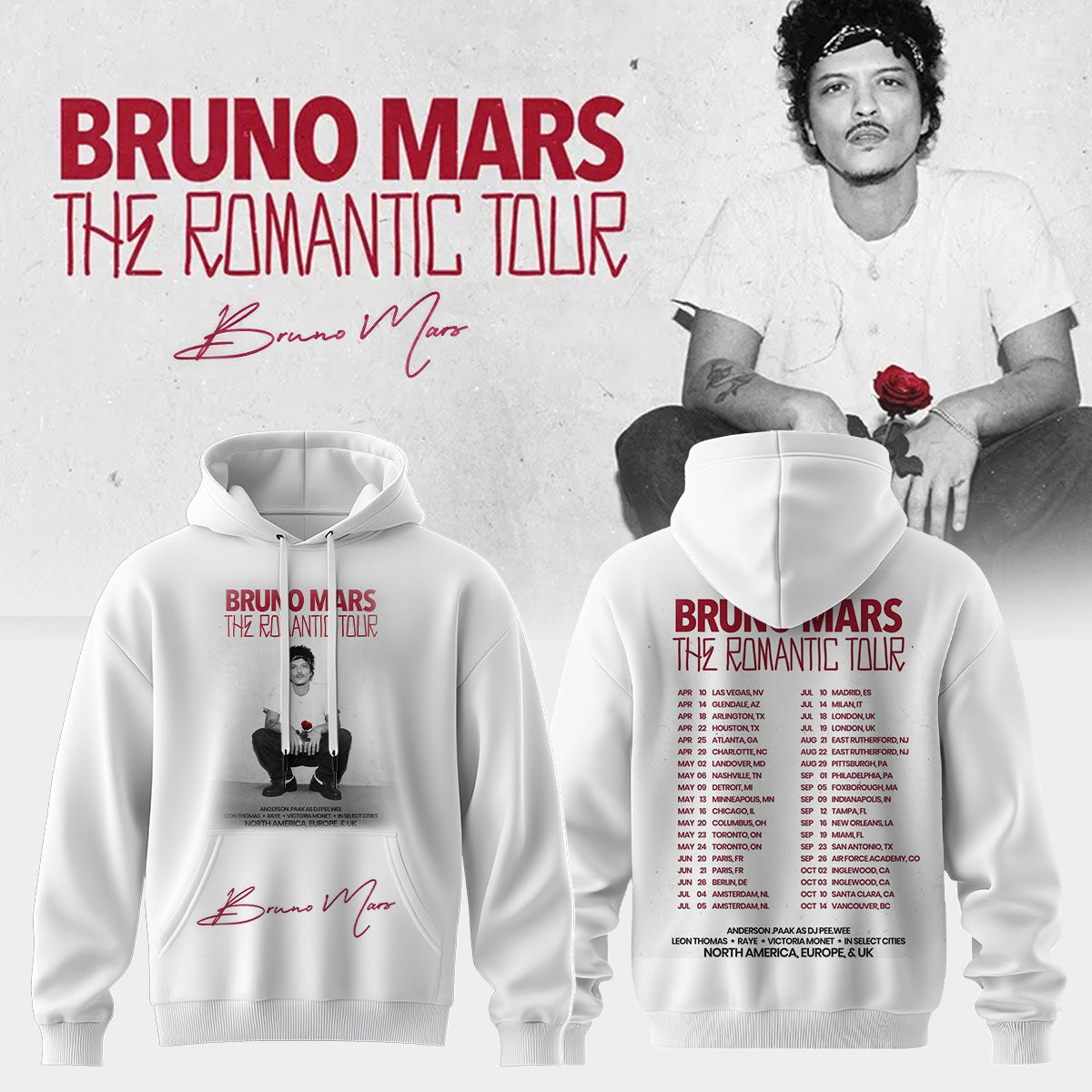 LIMITED EDITION - NEW CUSTOMIZED BRUNO MARS T-SHIRT, HOODIE, ZIP HOODIE