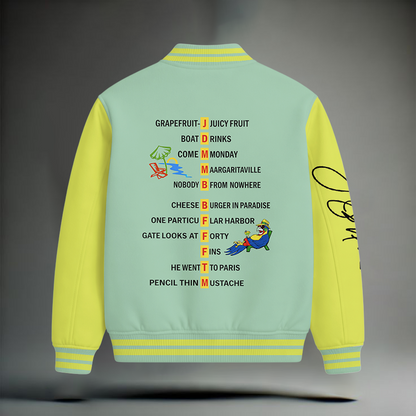 LIMITED EDITION - NEW CUSTOMIZED JIMMY BUFFETT SATIN VARSITY & BASEBALL JACKET