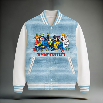LIMITED EDITION - NEW CUSTOMIZED JIMMY BUFFETT SATIN VARSITY & BASEBALL JACKET