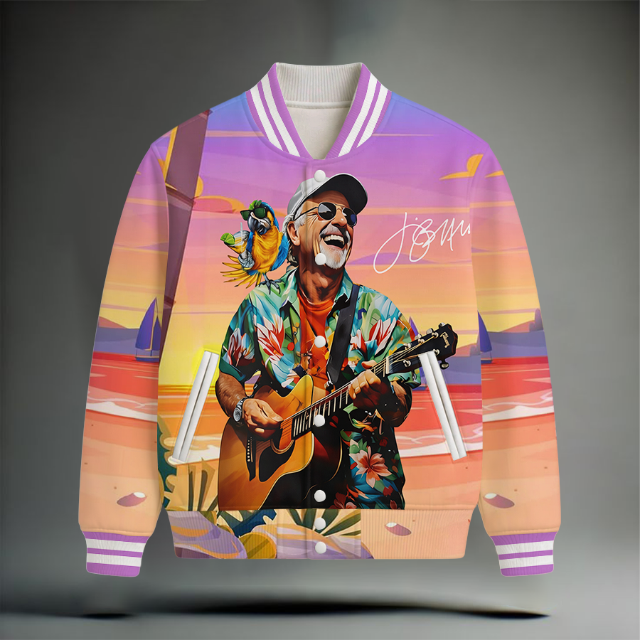LIMITED EDITION - NEW CUSTOMIZED JIMMY BUFFETT SATIN VARSITY & BASEBALL JACKET