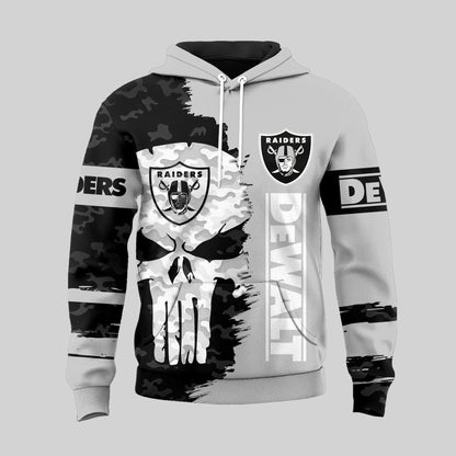 LIMITED EDITION - NEW CUSTOMIZED NFL07 LVR LAS VEGAS RAIDERS DEWALT UNISEX T-SHIRT, POLO, HOODIE & JACKETS