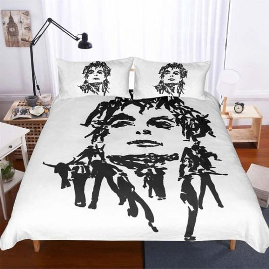 LIMITED EDITION - NEW CUSTOMIZED MICHAEL JACKSON 3-PIECE DUVET BEDDING SET