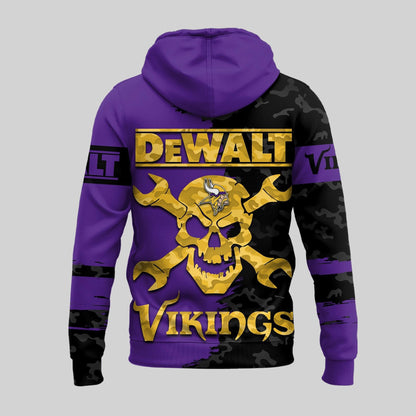 LIMITED EDITION - NEW CUSTOMIZED NFL05 MVK MINNESOTA VIKINGS DEWALT UNISEX T-SHIRT, POLO, HOODIE & JACKETS