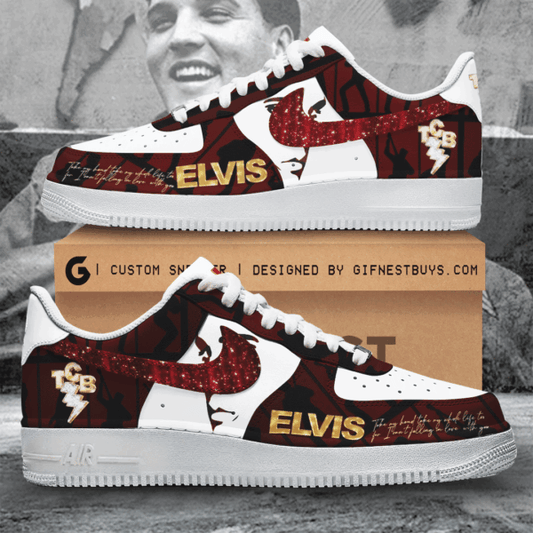 LIMITED EDITION - NEW CUSTOMIZED ELVIS PRESLEY AF1 SHOES