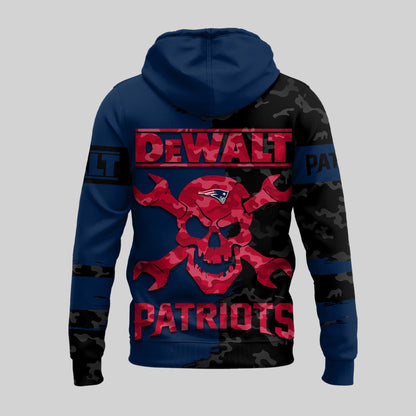 LIMITED EDITION - NEW CUSTOMIZED NFL27 NEP NEW ENGLAND PATRIOTS DEWALT UNISEX T-SHIRT, POLO, HOODIE & JACKETS