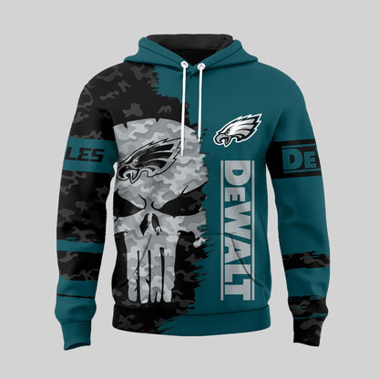 LIMITED EDITION - NEW CUSTOMIZED NFL02 PPE PHILADELPHIA EAGLES DEWALT UNISEX T-SHIRT, POLO, HOODIE & JACKETS