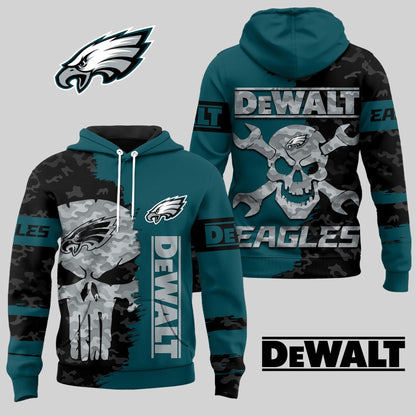 LIMITED EDITION - NEW CUSTOMIZED NFL02 PPE PHILADELPHIA EAGLES DEWALT UNISEX T-SHIRT, POLO, HOODIE & JACKETS