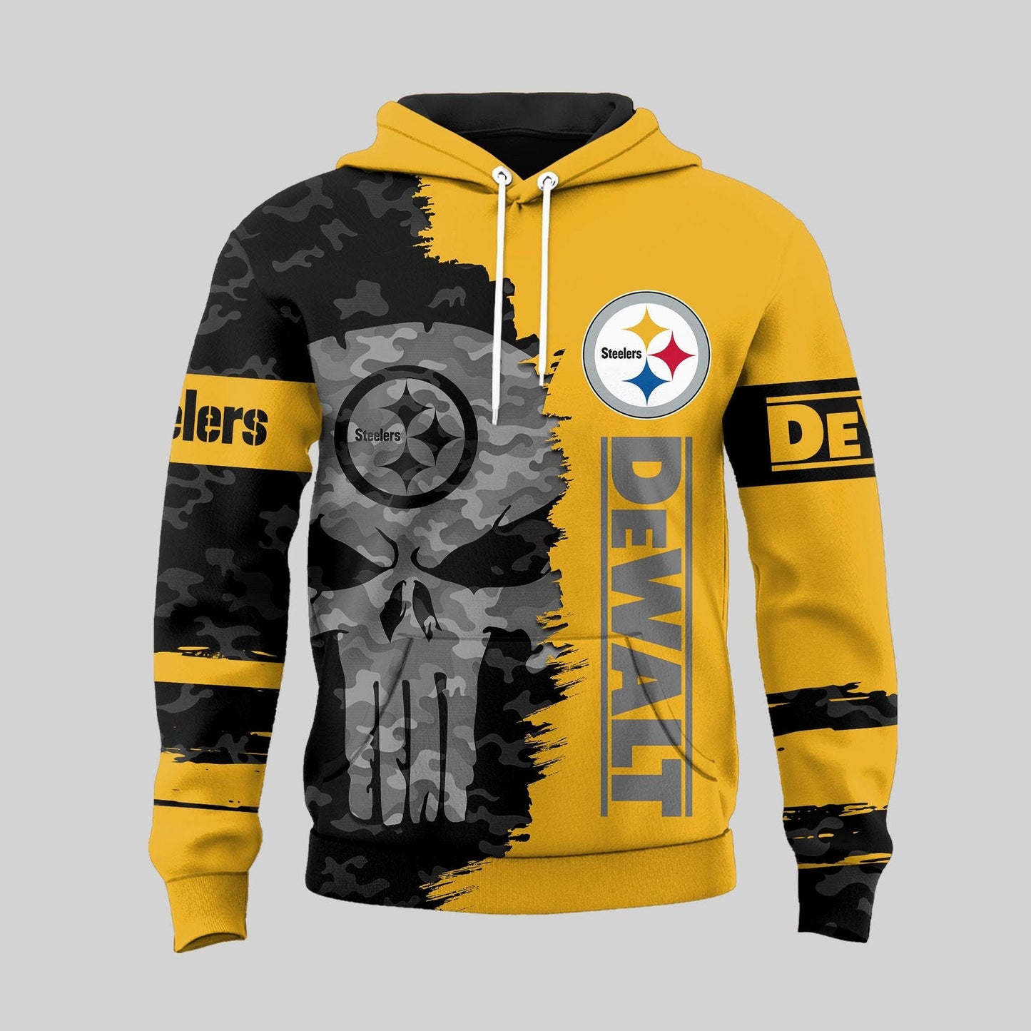 LIMITED EDITION - NEW CUSTOMIZED NFL14 PSB PITTSBURGH STEELERS DEWALT UNISEX T-SHIRT, POLO, HOODIE & JACKETS