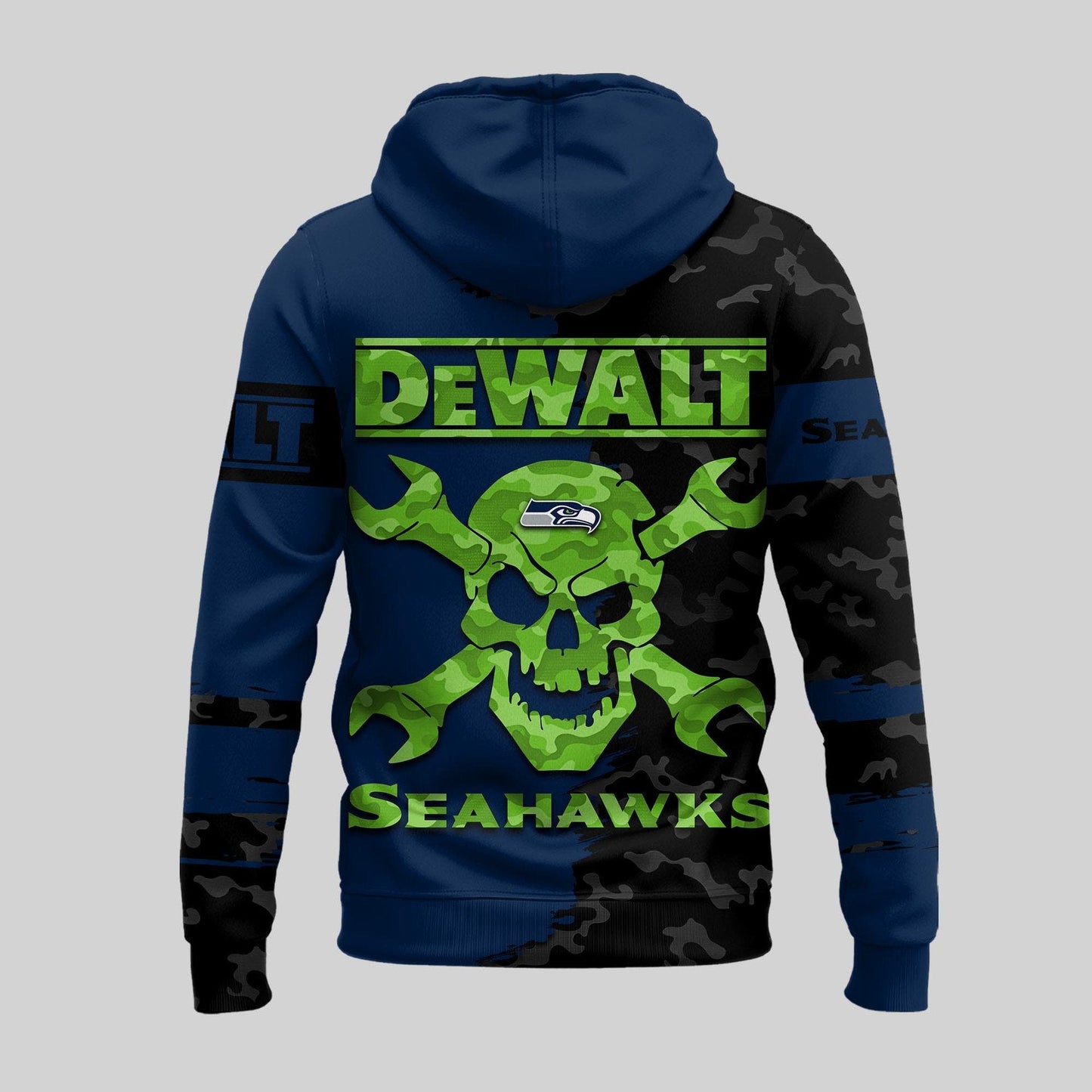 LIMITED EDITION - NEW CUSTOMIZED NFL06 SSH SEATTLE SEAHAWKS DEWALT UNISEX T-SHIRT, POLO, HOODIE & JACKETS