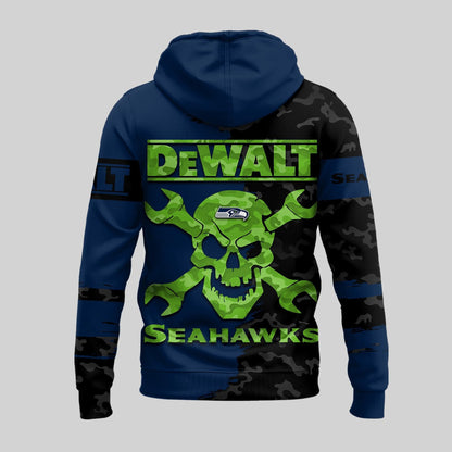LIMITED EDITION - NEW CUSTOMIZED NFL06 SSH SEATTLE SEAHAWKS DEWALT UNISEX T-SHIRT, POLO, HOODIE & JACKETS