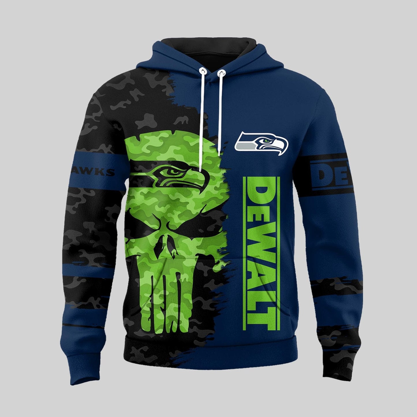 LIMITED EDITION - NEW CUSTOMIZED NFL06 SSH SEATTLE SEAHAWKS DEWALT UNISEX T-SHIRT, POLO, HOODIE & JACKETS