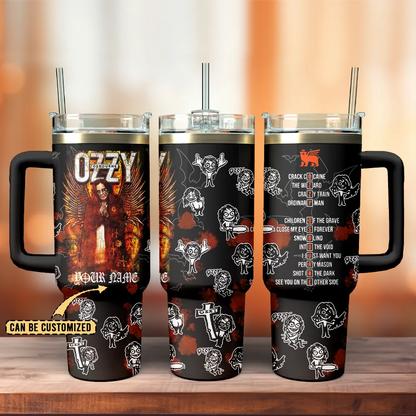 LIMITED EDITION - NEW CUSTOMIZED BLACK SABBATH  X OZZY OSBOURNE 40 OZ TUMBLER