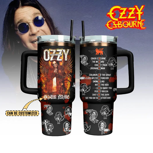 LIMITED EDITION - NEW CUSTOMIZED BLACK SABBATH  X OZZY OSBOURNE 40 OZ TUMBLER