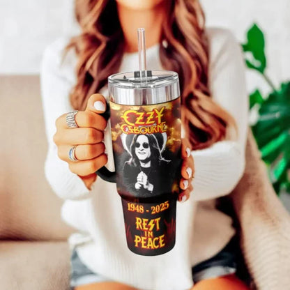 LIMITED EDITION - NEW CUSTOMIZED BLACK SABBATH  X OZZY OSBOURNE 40 OZ TUMBLER