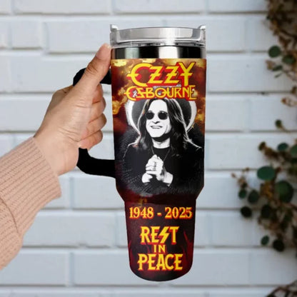 LIMITED EDITION - NEW CUSTOMIZED BLACK SABBATH  X OZZY OSBOURNE 40 OZ TUMBLER