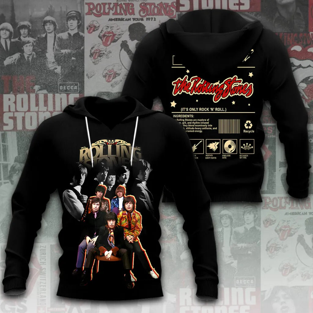 LIMITED EDITION - NEW CUSTOMIZED THE ROLLING STONES T-SHIRT, HOODIE, ZIP HOODIE
