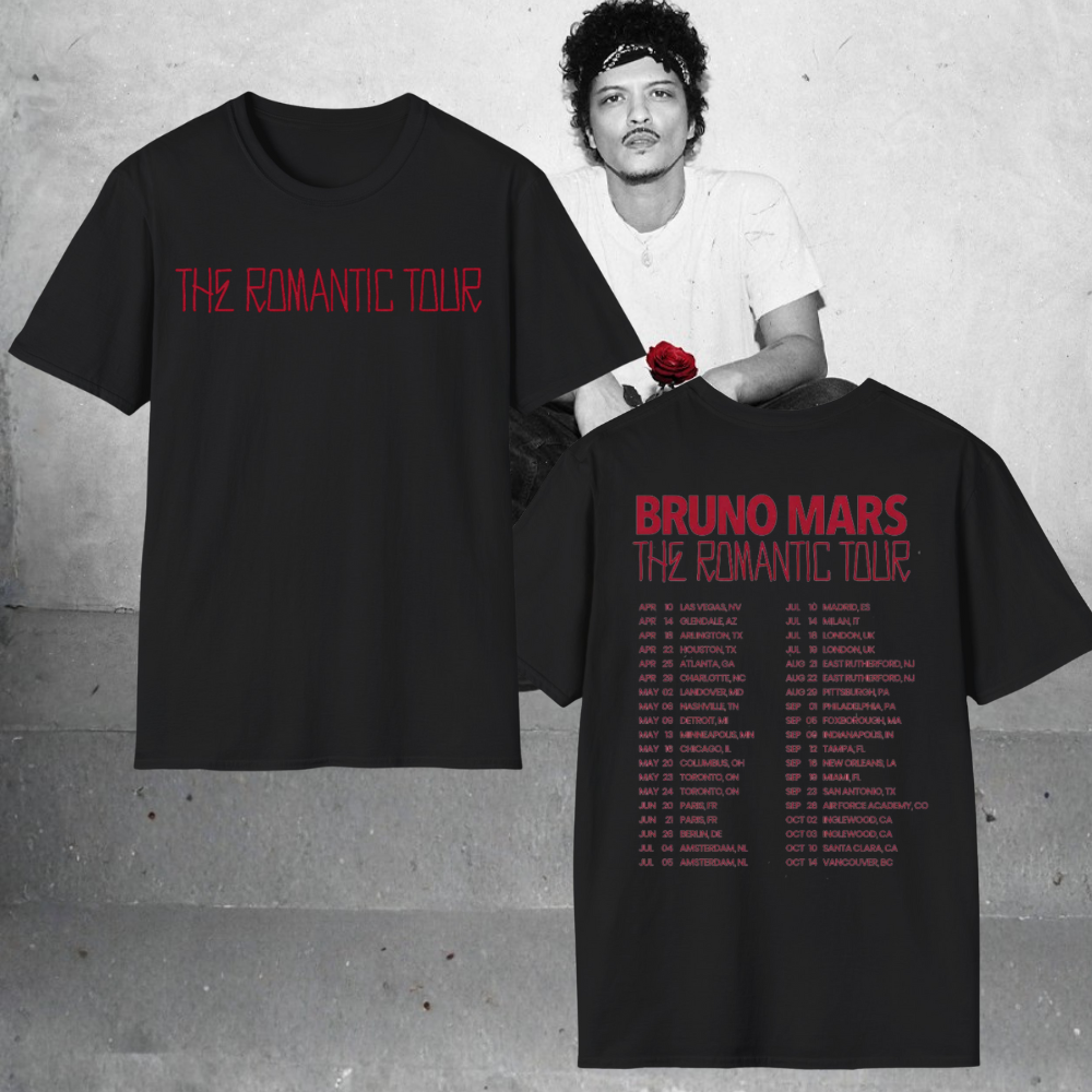 LIMITED EDITION - NEW CUSTOMIZED BRUNO MARS T-SHIRT | MULTIPLE COLORS AVAILABLE