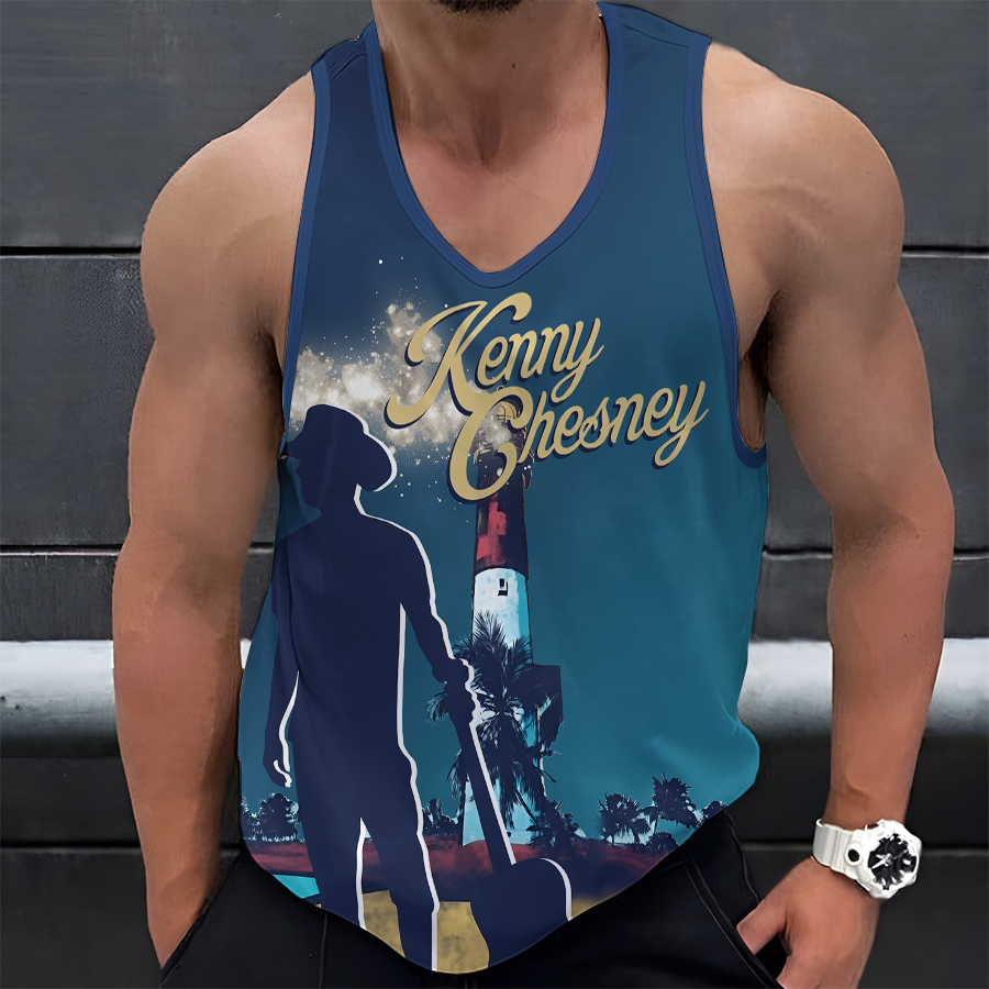 LIMITED EDITION - NEW CUSTOMIZED KENNY CHESNEY UNISEX TANK TOP