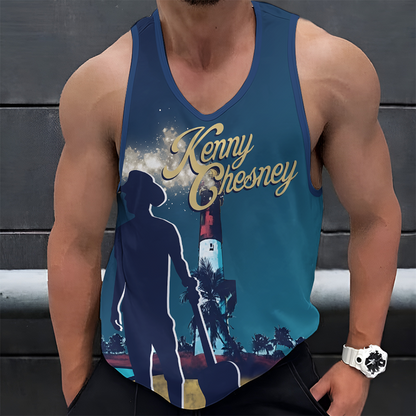 LIMITED EDITION - NEW CUSTOMIZED KENNY CHESNEY UNISEX TANK TOP