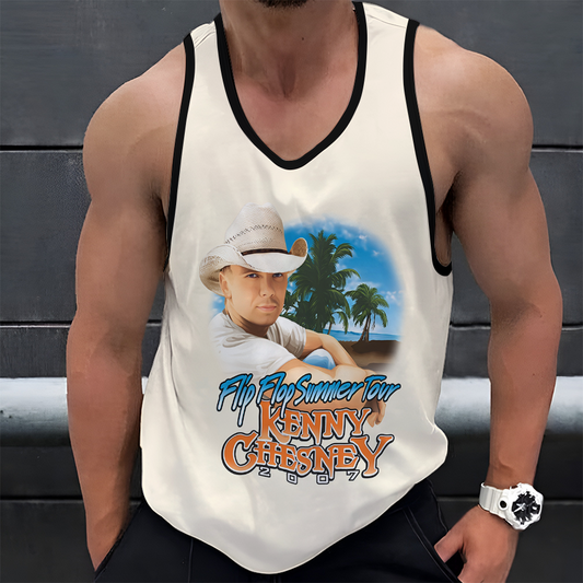 LIMITED EDITION - NEW CUSTOMIZED KENNY CHESNEY UNISEX TANK TOP