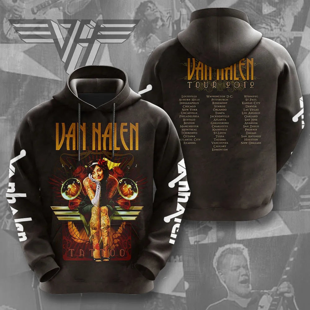 LIMITED EDITION - NEW CUSTOMIZED VAN HALEN T-SHIRT, HOODIE, ZIP HOODIE